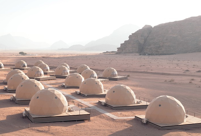 Spend the Night Under the Stars from a Space-like Luxury Dome