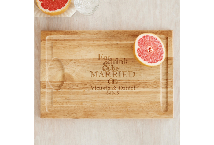 Eat Drink & Be Married Cutting Board