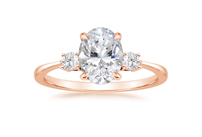 Selene Diamond Ring in Rose Gold