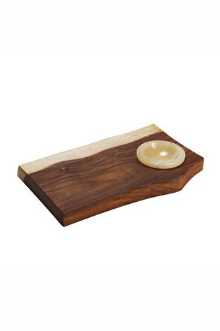 Wood and Alabaster Tray