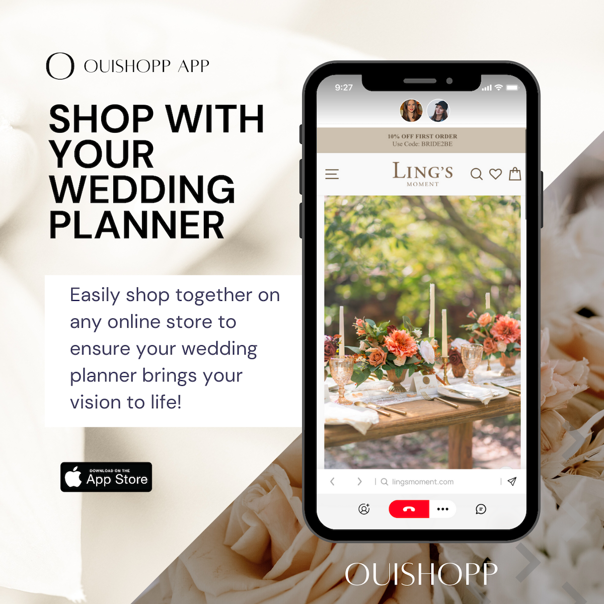 shop with your wedding planner