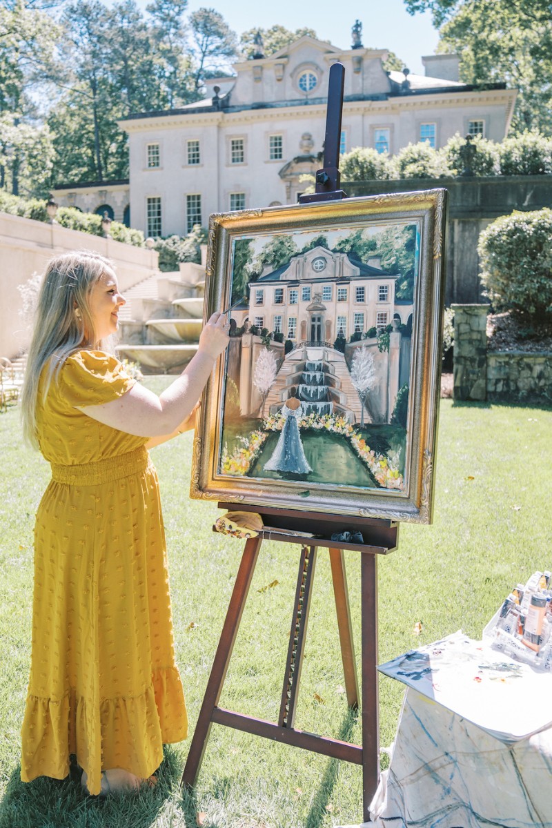 Live wedding painter for hire