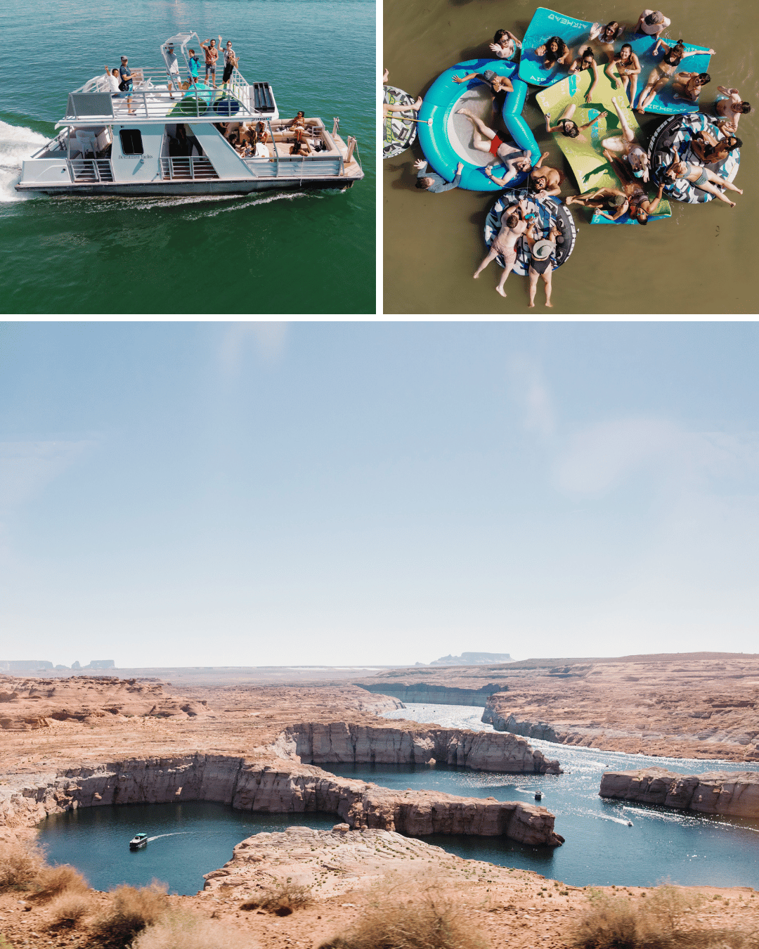 couple and their guests having fun on Lake Powell