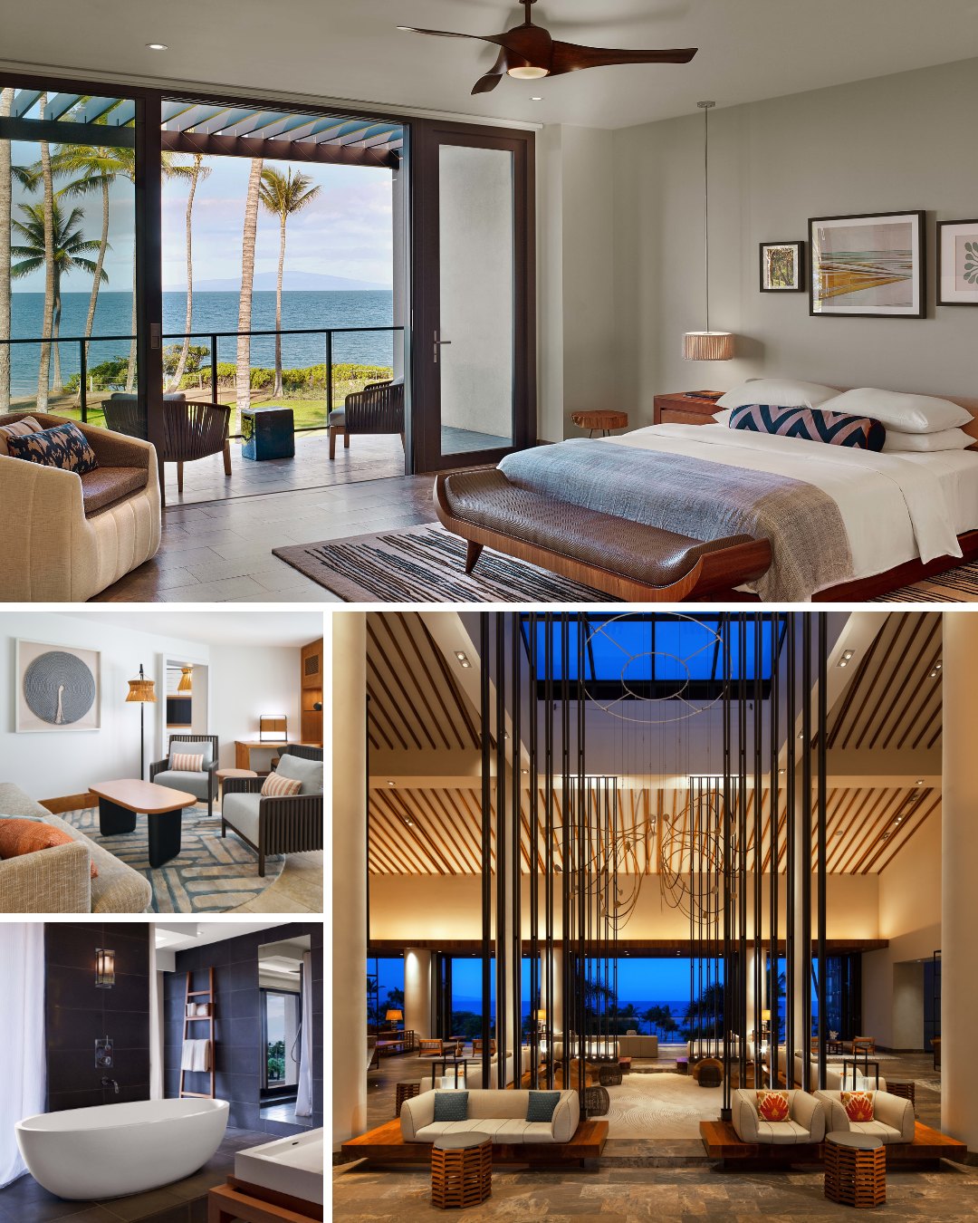 lobby and rooms of Andaz Maui at Wailea Resort