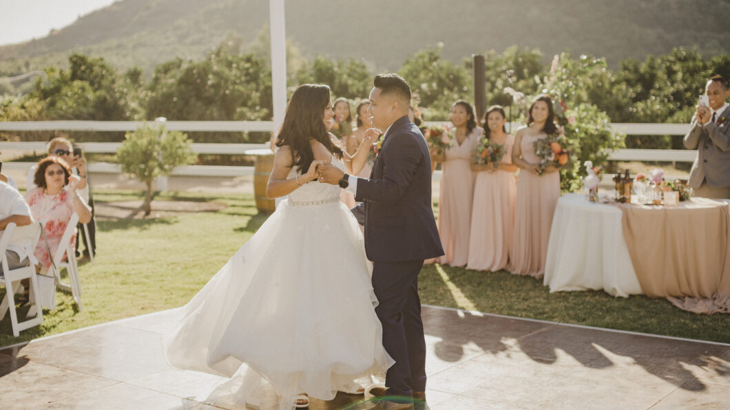 Bride and groom doing their First Dance