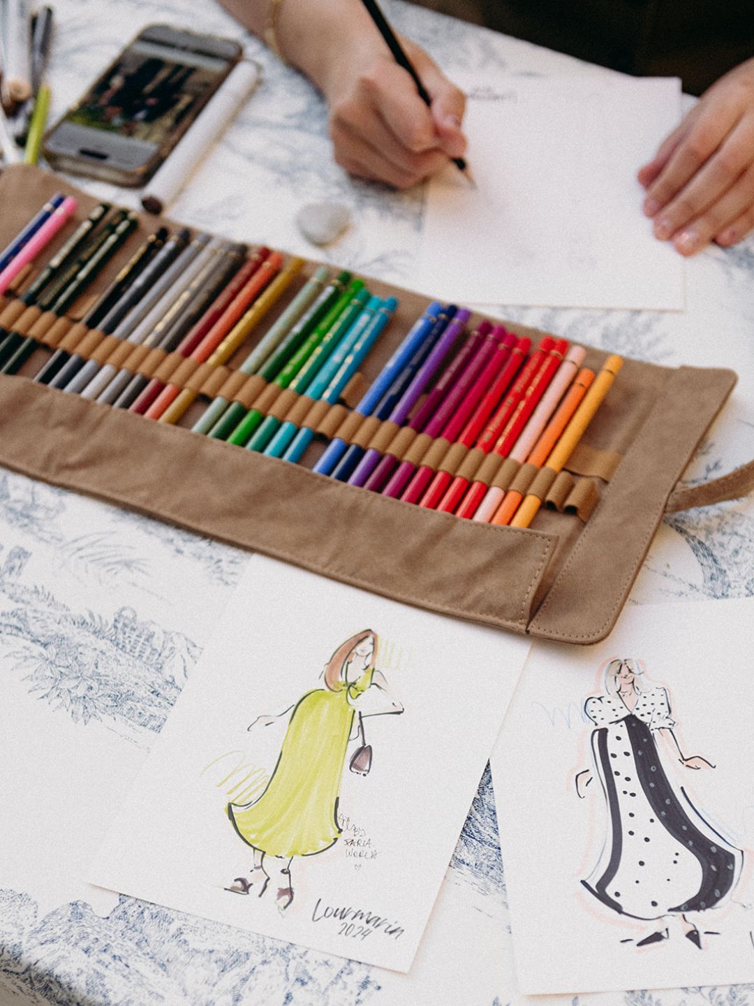 A close-up of a drawing.