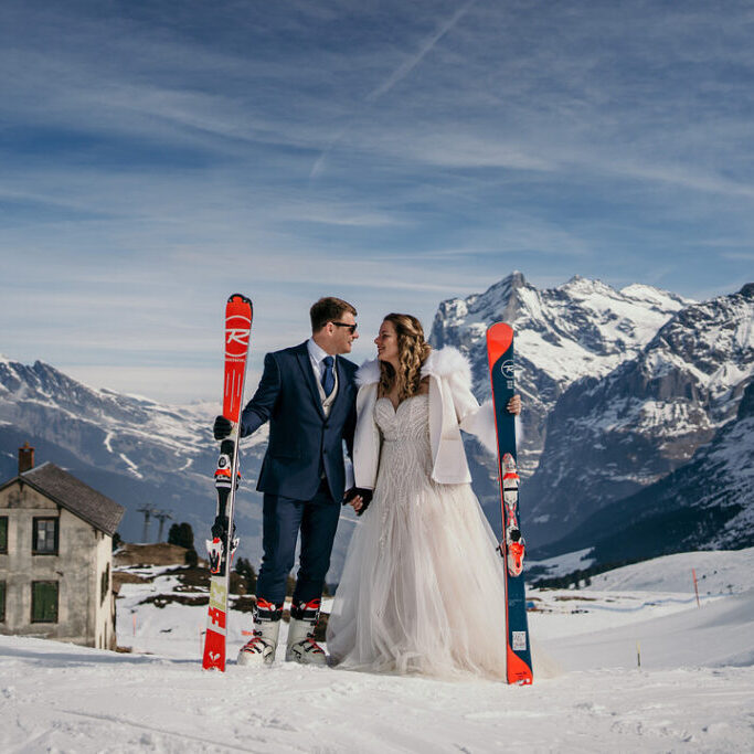 Wengen ski wedding